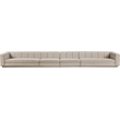 Bowery Hill Contemporary Beige Fabric Upholstered 4-Oiece Modular Sofa