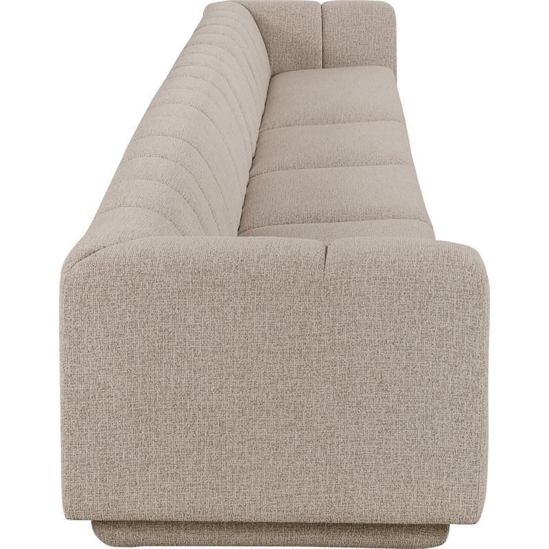 Bowery Hill Contemporary Beige Fabric Upholstered 4-Oiece Modular Sofa