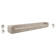 Bowery Hill Contemporary Beige Fabric Upholstered 4-Oiece Modular Sofa