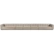 Bowery Hill Contemporary Beige Fabric Upholstered 5-Oiece Modular Sofa