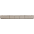 Bowery Hill Contemporary Beige Fabric Upholstered 5-Oiece Modular Sofa