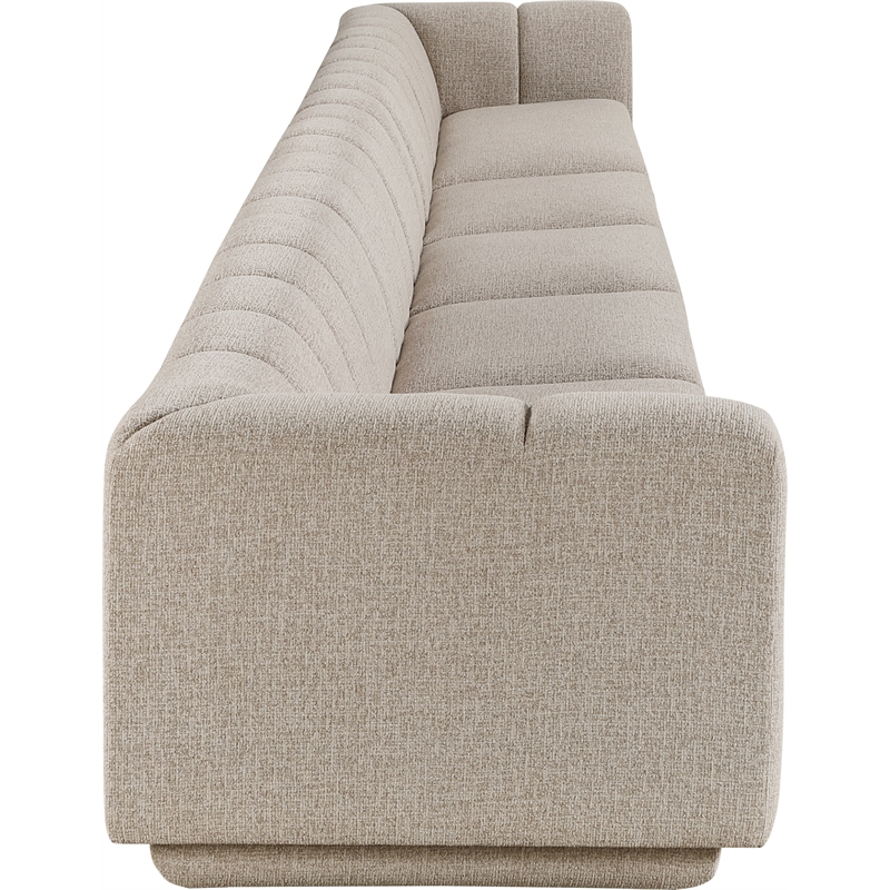 Bowery Hill Contemporary Beige Fabric Upholstered 5-Oiece Modular Sofa