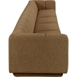 Bowery Hill Contemporary Brown Fabric Upholstered 4-Oiece Modular Sofa