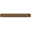 Bowery Hill Contemporary Brown Fabric Upholstered 5-Oiece Modular Sofa