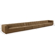 Bowery Hill Contemporary Brown Fabric Upholstered 5-Oiece Modular Sofa