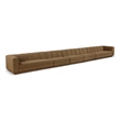 Bowery Hill Contemporary Brown Fabric Upholstered 5-Oiece Modular Sofa