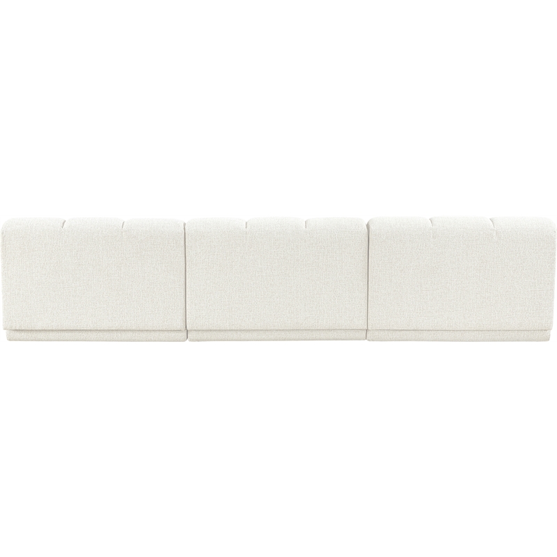 Bowery Hill Contemporary Cream Fabric Upholstered 3-Oiece Modular Sofa