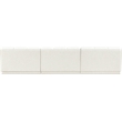Bowery Hill Contemporary Cream Fabric Upholstered 3-Oiece Modular Sofa