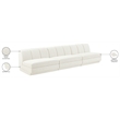 Bowery Hill Contemporary Cream Fabric Upholstered 3-Oiece Modular Sofa