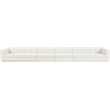 Bowery Hill Contemporary Cream Fabric Upholstered 4-Oiece Modular Sofa