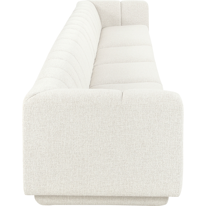 Bowery Hill Contemporary Cream Fabric Upholstered 4-Oiece Modular Sofa