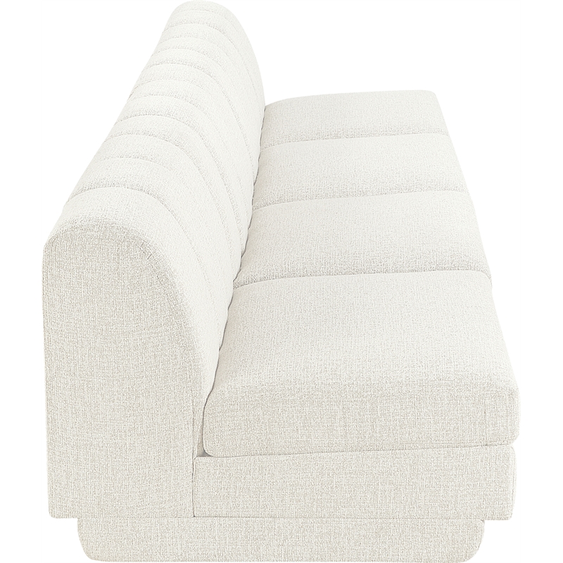 Bowery Hill Contemporary Cream Fabric Upholstered 4-Oiece Modular Sofa