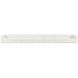 Bowery Hill Contemporary Cream Fabric Upholstered 5-Oiece Modular Sofa