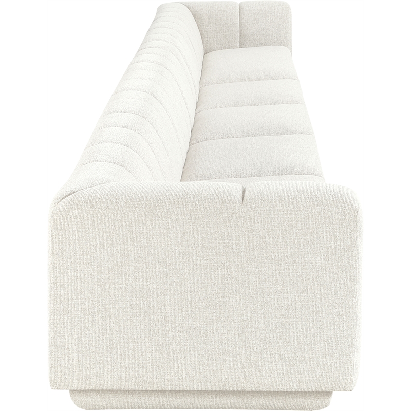Bowery Hill Contemporary Cream Fabric Upholstered 5-Oiece Modular Sofa