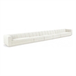 Bowery Hill Contemporary Cream Fabric Upholstered 5-Oiece Modular Sofa