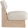Bowery Hill Contemporary Beige Linen Textured Fabric Upholstered Accent Chair