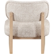 Bowery Hill Contemporary Beige Linen Textured Fabric Upholstered Accent Chair