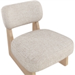 Bowery Hill Contemporary Beige Linen Textured Fabric Upholstered Accent Chair