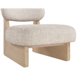 Bowery Hill Contemporary Beige Linen Textured Fabric Upholstered Accent Chair