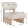Bowery Hill Contemporary Beige Linen Textured Fabric Upholstered Accent Chair