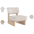 Bowery Hill Contemporary Beige Linen Textured Fabric Upholstered Accent Chair