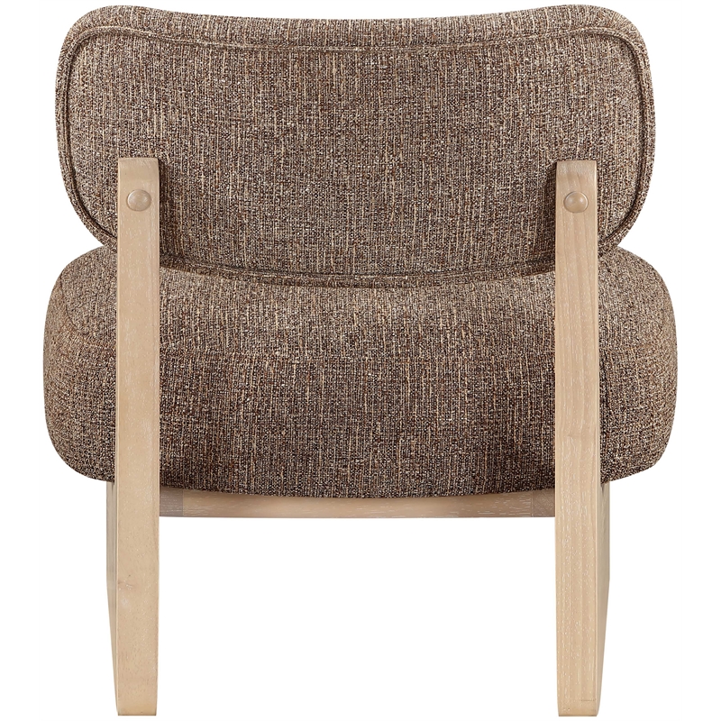 Bowery Hill Contemporary Brown Linen Textured Fabric Upholstered Accent Chair