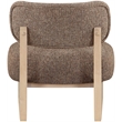 Bowery Hill Contemporary Brown Linen Textured Fabric Upholstered Accent Chair