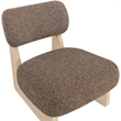 Bowery Hill Contemporary Brown Linen Textured Fabric Upholstered Accent Chair