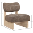 Bowery Hill Contemporary Brown Linen Textured Fabric Upholstered Accent Chair