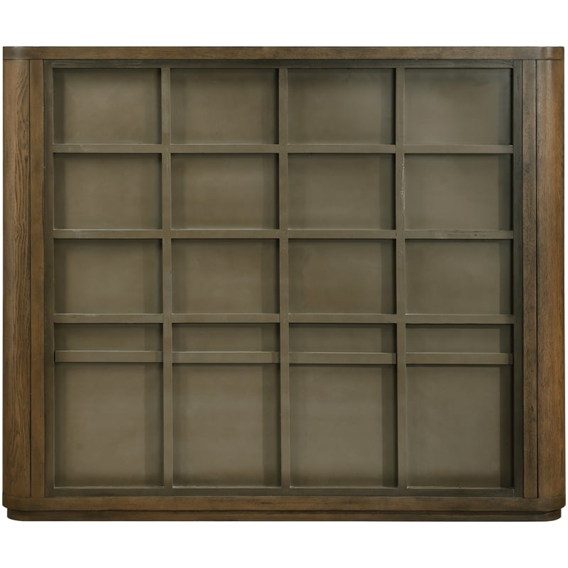 Bowery Hill Contemporary Brown / Cream Linen Textured Fabric Queen Bed