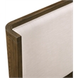 Bowery Hill Contemporary Brown / Cream Linen Textured Fabric Queen Bed
