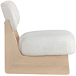 Bowery Hill Contemporary Cream Linen Textured Fabric Upholstered Accent Chair