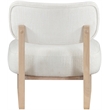 Bowery Hill Contemporary Cream Linen Textured Fabric Upholstered Accent Chair