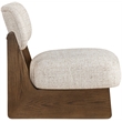Bowery Hill Contemporary Beige Linen Textured Fabric Upholstered Accent Chair
