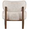 Bowery Hill Contemporary Beige Linen Textured Fabric Upholstered Accent Chair