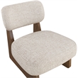 Bowery Hill Contemporary Beige Linen Textured Fabric Upholstered Accent Chair