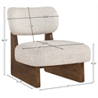 Bowery Hill Contemporary Beige Linen Textured Fabric Upholstered Accent Chair