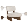 Bowery Hill Contemporary Beige Linen Textured Fabric Upholstered Accent Chair