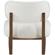 Bowery Hill Contemporary Cream Linen Textured Fabric Upholstered Accent Chair