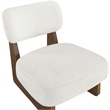 Bowery Hill Contemporary Cream Linen Textured Fabric Upholstered Accent Chair