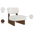 Bowery Hill Contemporary Cream Linen Textured Fabric Upholstered Accent Chair
