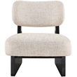 Bowery Hill Contemporary Beige Linen Textured Fabric Upholstered Accent Chair