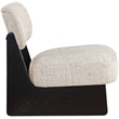 Bowery Hill Contemporary Beige Linen Textured Fabric Upholstered Accent Chair