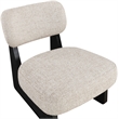 Bowery Hill Contemporary Beige Linen Textured Fabric Upholstered Accent Chair