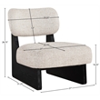 Bowery Hill Contemporary Beige Linen Textured Fabric Upholstered Accent Chair