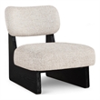 Bowery Hill Contemporary Beige Linen Textured Fabric Upholstered Accent Chair