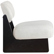 Bowery Hill Contemporary Cream Linen Textured Fabric Upholstered Accent Chair