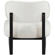 Bowery Hill Contemporary Cream Linen Textured Fabric Upholstered Accent Chair