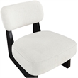 Bowery Hill Contemporary Cream Linen Textured Fabric Upholstered Accent Chair