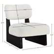 Bowery Hill Contemporary Cream Linen Textured Fabric Upholstered Accent Chair